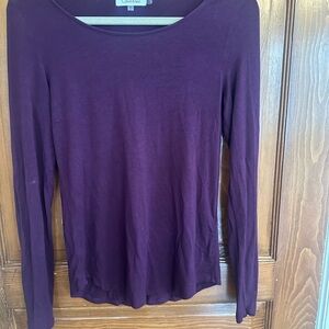 Calvin Klein Women's Long Sleeve Plum Top